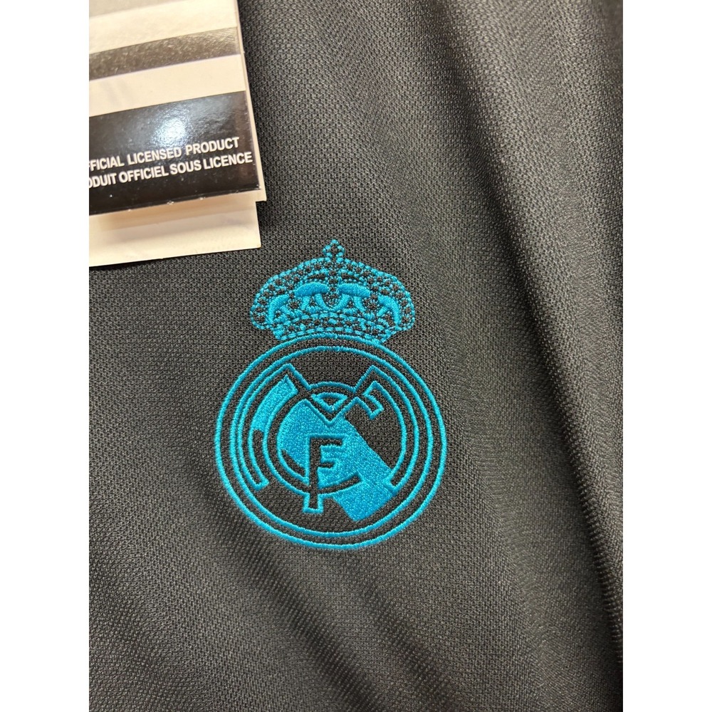 Real Madrid Adidas Away Kit Jersey Mens Black Cristiano Ronaldo Climacool XL NEW - Picture 10 of 14